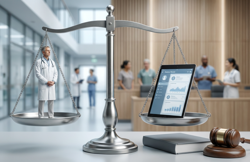 La delicada balanza de la justicia: la criminalización del médico en la Era Digital